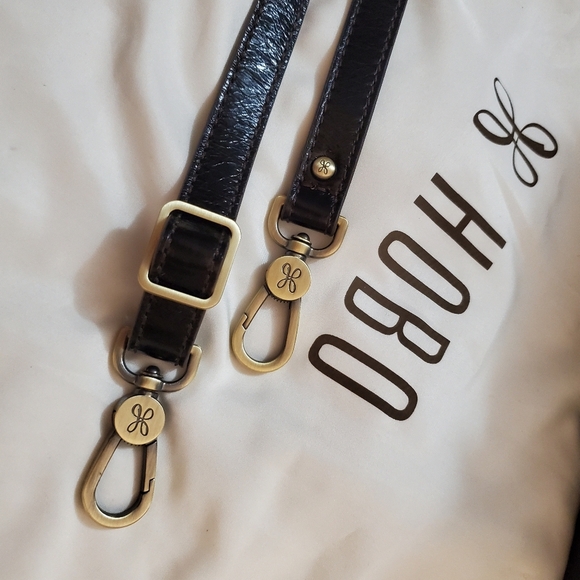 HOBO Sheila Medium Top handle Crossbody Shoulder Satchel Black Leather. - Picture 10 of 16